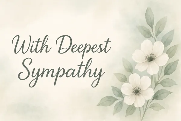 Deepest Sympathy
