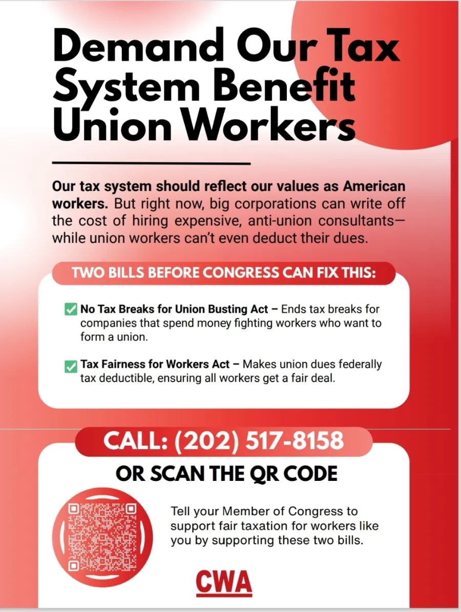 Demand Our Tax System Benefit Union Workers
